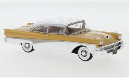 Ford Fairlane 1/43 Neo 500 Hardtop marroneee/bianco 1958 modellino in miniatura