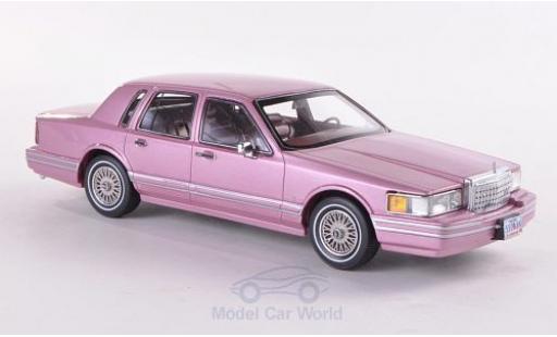Lincoln Town Car 1/43 Neo metallico rosa 1990 modellino in miniatura