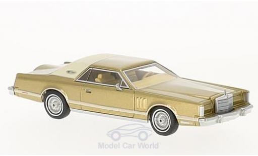Lincoln Continental 1/64 Neo Mark V gold/beige 1977 modellino in miniatura