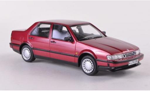 Saab 9000 1/43 Neo CDE metallico rosso 1989 modellino in miniatura