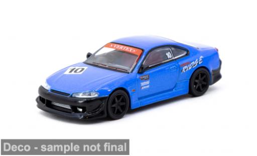 Nissan Silvia 1/64 Tarmac Works (S15) VERTEX ( 10th Anniversary) blau/schwarz 1:64 modellino in miniatura