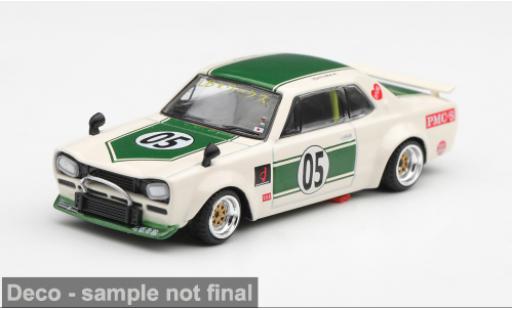 Modellini auto Nissan Skyline GT-R (KPGC10) weiss/gr&Atilde;&frac14;n 1971 LB-WORKS HAKOSUKA 1/64 Mini GT