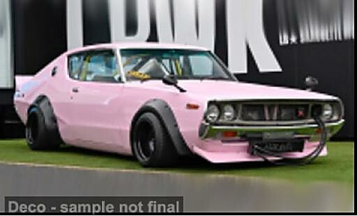 Modellini auto Nissan Skyline GT-R (KPGC110) rosa 1972 1/43 Solido
