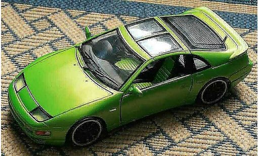 Nissan 300 ZX 1/18 Kyosho fairlady green jantes style bbs neros modellini auto