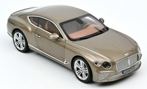 Bentley Continental 1/18 Norev GT metallico beige 2018 modellino in miniatura