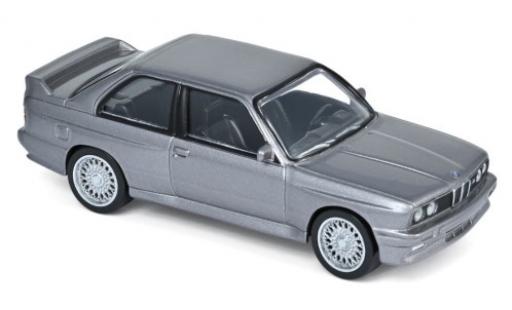 Bmw M3 1/43 Norev (E30) metallico grigio 1986 Jetcar modellino in miniatura