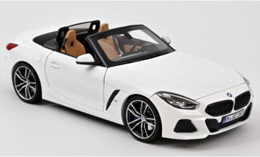 Bmw Z4 1/18 Norev bianco 2018 modellino in miniatura