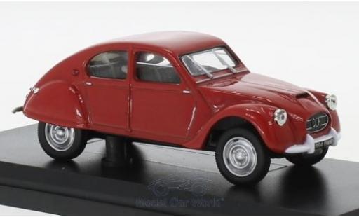 Citroen 2CV 1/43 Norev Dagonet rosso 1956 modellino in miniatura