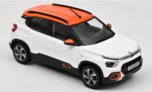 Citroen C3 1/43 Norev bianco/metallico orange 2021 Indian Market modellino in miniatura