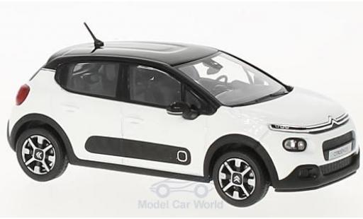 Citroen C3 1/43 Norev bianco/nero 2016 modellino in miniatura