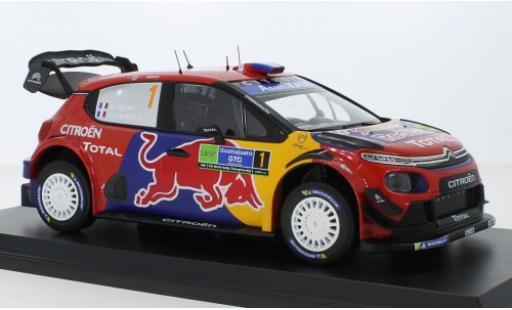 Citroen C3 1/18 Norev WRC No.1 Red Bull / Total WRC Rally Mexico 2019 S.Ogier/J.Ingrassia modellino in miniatura