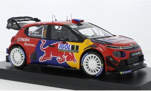 Citroen C3 1/18 Norev WRC No.1 Red Bull / Total WRC Tour de Corse 2019 S.Ogier/J.Ingrassia modellino in miniatura