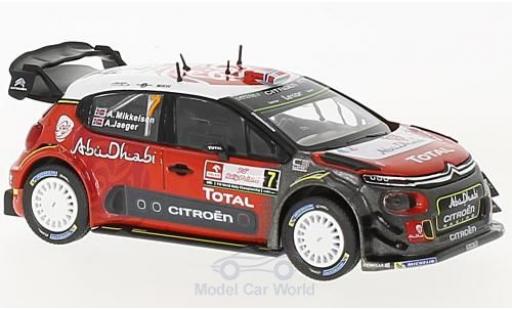 Citroen C3 1/43 Norev WRC No.7 WRC Rallye Polen 2017 A.Mikkelsen/A.Jaeger modellino in miniatura