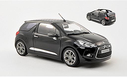 DS Automobiles DS3 1/18 Norev Citroen Cabrio nero 2013 Verdeck in 3 Positionen darstellbar modellino in miniatura