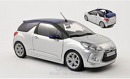 DS Automobiles DS3 1/18 Norev Citroen grigio 2013 Verdeck in 3 Positionen darstellbar modellino in miniatura