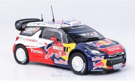 DS Automobiles DS3 1/43 Norev Citroen WRC No.1 Red Bull -Total Rallye WM Rallye Großbritannien 2011 S.Loeb/D.Elena modellino in miniatura