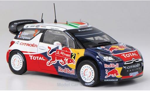 DS Automobiles DS3 1/43 Norev Citroen WRC No.2 Red Bull Total Rallye WM Rallye Portugal 2011 S.Ogier/J.Ingrassia modellino in miniatura