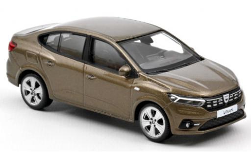 Dacia Logan 1/43 Norev metallico marroneee 2021 modellino in miniatura