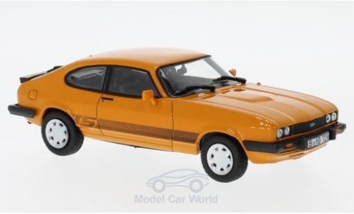 Ford Capri 1/43 Norev MK III 3.0S orange 1986 modellino in miniatura