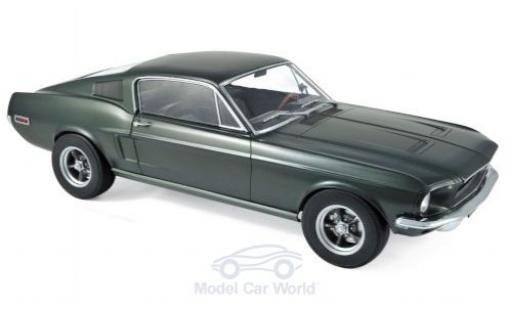 Ford Mustang 1/12 Norev Fastback metallico verde 1968 modellino in miniatura