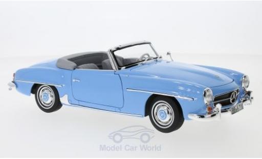 Mercedes 190 SL 1/18 Norev SL blu 1957 SoftTop liegt ein modellino in miniatura