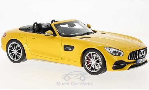 Mercedes AMG GT 1/18 Norev C Roadster metallico giallo 2017 modellino in miniatura
