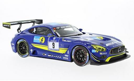 Mercedes AMG GT 1/18 Norev 3 No.9 Black Falcon Bilstein 24h Nürburgring 2016 Y.Buurman/M.Engel/H.Haupt/D.Müller modellino in miniatura