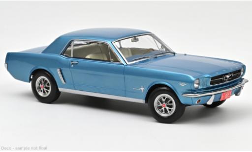 Ford Mustang 1/18 Norev Hardtop Coupe metallise turchese 1965 modellino in miniatura