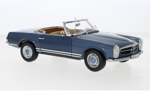 Mercedes 230 1/18 Norev SL (W113) metallise blu 1963 modellino in miniatura
