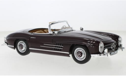 Mercedes 300 1/18 Norev SL Roadster (W198 II) rosso foncé 1957 modellino in miniatura