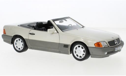 Mercedes 500 1/18 Norev SL (R129) metallise beige 1989 modellino in miniatura