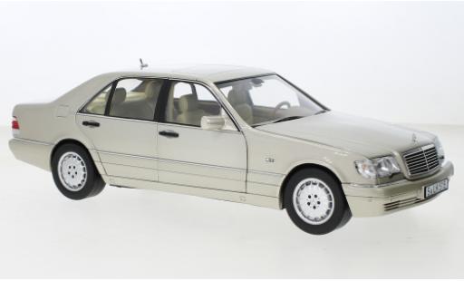 Mercedes Classe S 1/18 Norev S 600 (W140) metallise beige clair 1997 modellino in miniatura