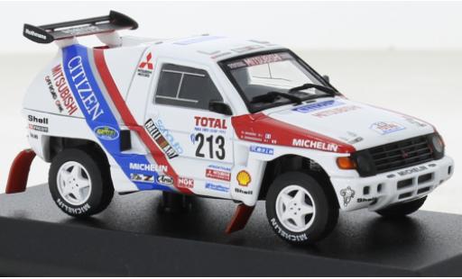 Mitsubishi Pajero 1/43 Norev bianco No.213 Rallye Paris Dakar 1992 modellino in miniatura