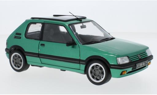 Peugeot 205 1/18 Norev GTI Griffe metallise verde 1991 modellino in miniatura