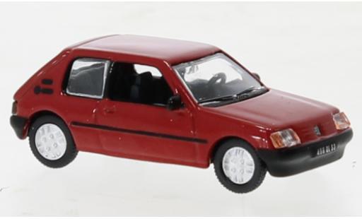 Peugeot 205 1/87 Norev XR rosso 1985 modellino in miniatura