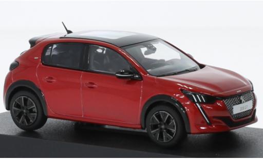 Peugeot 208 1/43 Norev GT Line metallise rosso 2022 modellino in miniatura