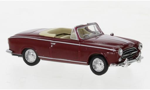 Peugeot 403 1/87 Norev cabriolet rosso foncé 1957 modellino in miniatura