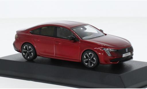 Peugeot 508 1/43 Norev GT hybride metallise rosso 2023 modellino in miniatura