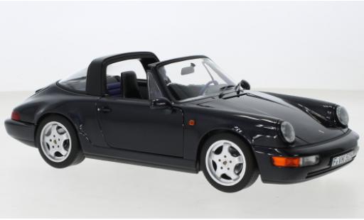 Porsche 964 1/18 Norev 911  Carrera 4 Targa metallise blu 1991 modellino in miniatura