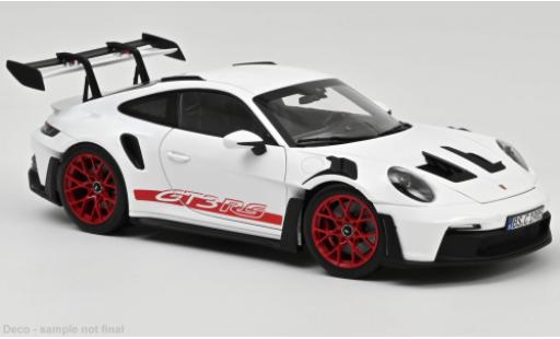 Porsche 992 GT3 R 1/18 Norev 911  S bianco/rosso 2020 modellino in miniatura