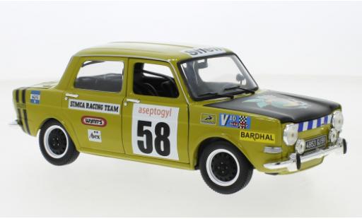 Simca 1000 1/18 Norev Rally 2 SRT No.58 Racing Team 1973 modellino in miniatura