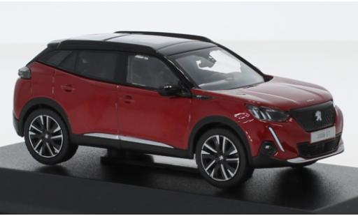 Peugeot 2008 1/43 Norev GT metallico rosso/nero 2020 modellino in miniatura