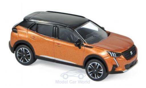 Peugeot 2008 1/64 Norev metallico orange/nero 2020 modellino in miniatura