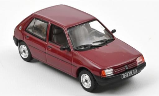 Peugeot 205 1/43 Norev GL rosso 1988 modellino in miniatura