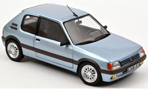 Peugeot 205 1/18 Norev Gti 1.6 blu 1988 modellino in miniatura