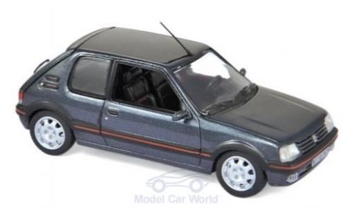 Peugeot 205 1/43 Norev GTi 1.9 metallico grigio 1992 modellino in miniatura