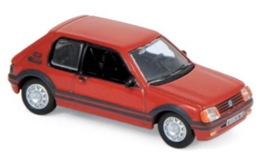 Peugeot 205 1/87 Norev GTI 1.9 rosso 1987 modellino in miniatura