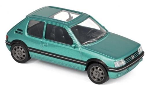 Peugeot 205 1/43 Norev GTi metallico verde 1992 Jetcar modellino in miniatura