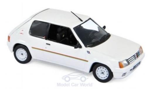 Peugeot 205 1/43 Norev Rallye bianco/Dekor 1988 modellino in miniatura