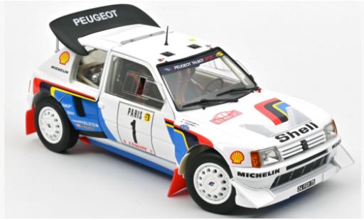 Peugeot 205 1/18 Norev T16 No.1 S Rally Monte Carlo 1986 T.Salonen/S.Harjanne modellino in miniatura